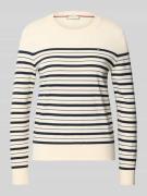 Tommy Hilfiger Regular Fit Strickpullover aus Baumwoll-Mix in Ecru, Gr...