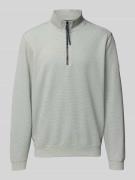 Lerros Regular Fit Troyer mit Stehkragen und Reißverschluss in Lind, G...