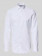 Jake*s Slim Fit Businesshemd mit extra langem Arm in Weiss, Größe 37/3...