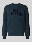 PME Legend Sweatshirt mit Label-Print in Marine, Größe L