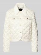 Marc Cain Regular Fit Jacke in Stepp-Optik mit Umlegekragen in Offwhit...