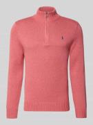 Polo Ralph Lauren Troyer mit Label-Stitching in Altrosa Melange, Größe...