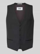 CINQUE Weste mit V-Ausschnitt Modell 'FESTONE' in Black, Größe 44