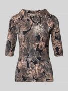 Marc Cain T-Shirt mit Stehkragen in Black, Größe 34