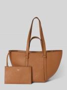 Abro Handtasche mit Label-Detail Modell 'COSMO' in Cognac, Größe 1