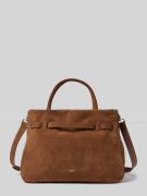Abro Handtasche aus Leder mit Label-Detail Modell 'JILL' in Dunkelbrau...
