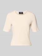 Marc Cain Strickpullover mit Rundhalsausschnitt in Sand, Größe 34