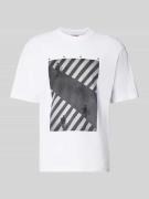 HUGO Slim Fit T-Shirt aus reiner Baumwolle Modell 'DODGER' in Weiss, G...