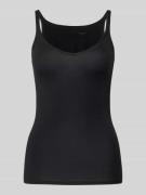 Schiesser Trägertop mit U-Ausschnitt in Black, Größe M