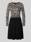 Zero Knielanges Kleid aus Viskose-Mix in Strick-Optik in Black, Größe ...