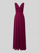 TROYDEN COLLECTION Abendkleid mit Raffungen in Kirsche, Größe 32