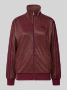 adidas Originals Sweatjacke mit Stehkragen in Bordeaux, Größe L