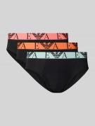 Emporio Armani Slip mit elastischem Logo-Bund im 3er-Pack in Black, Gr...