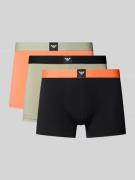 Emporio Armani Trunks mit elastischem Logo-Bund im 3er-Pack in Orange,...