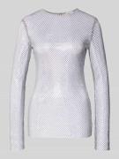 Marella Longsleeve mit Lochstickerei Modell 'LOPEROSO' in Silber, Größ...