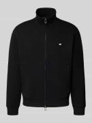 Emporio Armani Regular Fit Sweatjacke mit Logo-Stitching in Black, Grö...