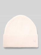 CK Calvin Klein Wollmütze in Strick-Optik Modell 'Metal' in Hellrosa, ...