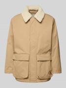 Calvin Klein Jeans Regular Fit Parka mit Label-Print in Camel, Größe L