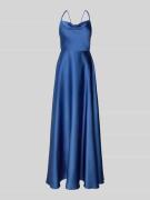 Laona Abendkleid mit Wasserfall-Ausschnitt in Bleu, Größe 36