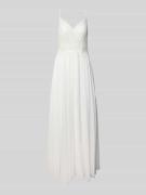 Mascara Brautkleid mit Spitze in Ecru, Größe 42