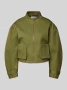 Vila Blouson mit aufgesetzten Taschen Modell 'CATCH' in Oliv, Größe 40