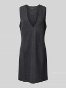 Marc Cain Minikleid mit V-Ausschnitt in Anthrazit, Größe 44