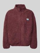 American Vintage Fleecejacke mit Stehkragen Modell 'HOKTOWN' in Bordea...