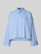 OPUS Hemdbluse mit verdeckter Knopfleiste Modell 'Fundra' in Hellblau,...