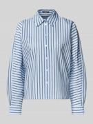 OPUS Hemdbluse mit Knopfleiste Modell 'Foho' in Blau, Größe 34