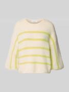 Rich & Royal Strickpullover mit 3/4-Ärmel in Offwhite, Größe L