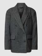 Gina Tricot Blazer mit Webmuster in Dunkelgrau, Größe L