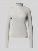 Calvin Klein Jeans Turtleneck-Pullover mit Stehkragen in Hellgrau, Grö...