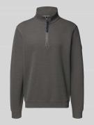 Lerros Regular Fit Troyer mit Stehkragen und Reißverschluss in Dunkelg...