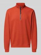 Lerros Regular Fit Troyer mit Stehkragen und Reißverschluss in Dunkelo...