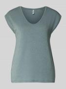 Pieces Regular Fit Shirt aus Viskose-Mix Modell 'BILLO' in Rauchblau, ...