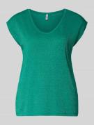 Pieces Regular Fit Shirt aus Viskose-Mix Modell 'BILLO' in Gruen, Größ...