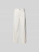 Anine Bing Wide Fit Jeans im 5-Pocket-Design in Ecru, Größe 25