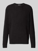 SELECTED HOMME Regular Fit Strickpullover aus reiner Baumwolle in Blac...