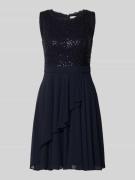 Jake*s Cocktail Cocktailkleid mit Rundhalsausschnitt in Marine Melange...