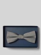 Willen Fliege aus Seide mit Strukturmuster in Mittelgrau, Größe 1