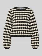 More & More Strickpullover mit gerippten Abschlüssen in Black, Größe 3...