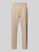 Lacoste Regular Fit Sweathose mit Baumwoll-Anteil in Offwhite, Größe L