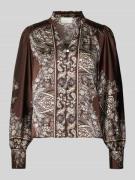 Neo Noir Relaxed Fit Bluse mit Allover-Paisley-Print Modell 'Massima' ...