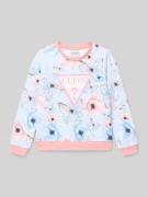 Guess Sweatshirt mit Label-Detail in Hellrosa, Größe 104