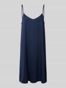 Hanro Nachthemd mit Spaghettiträgern in Dunkelblau, Größe S
