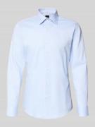 BOSS Slim Fit Businesshemd aus Baumwoll-Mix Modell 'HANK' in Bleu, Grö...