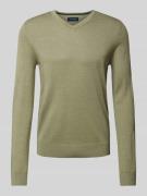 Christian Berg Men Regular Fit Strickpullover mit Woll-Anteil in Oliv ...