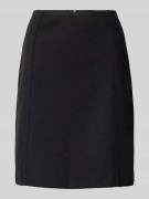 Christian Berg Woman Knielanger Rock mit Ziernähten in Black, Größe 40