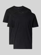 HECHTER PARIS T-Shirt-Set mit Logo-Stitching in Black, Größe L