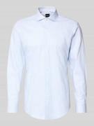 BOSS Slim Fit Businesshemd aus Baumwoll-Mix Modell 'HANK' in Bleu, Grö...